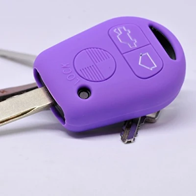 Abbildung von Soft Case Schutz Hülle Auto Schlüssel für BMW E36 E39 E34 E38 3er 5er 7er E32 8er E31 Remote/Farbe: Lila