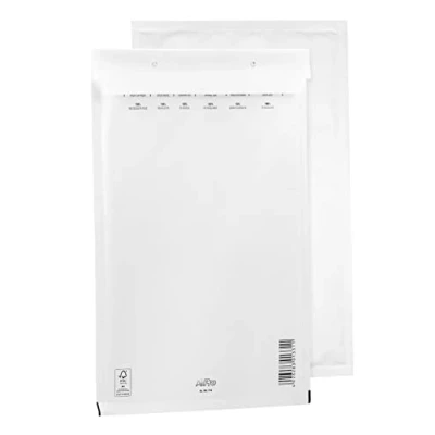 Abbildung von 100 Luftpolsterumschläge Polsterumschlag Versandtaschen Bantex F6 (240 x 350 mm) 16/F, Weiß, mit Selbstklebeverschluss