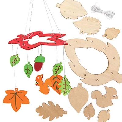 Abbildung von Baker Ross AX288 Herbstliche Mobilen Aus Holz Bastelset Für Kinder 2 Stück, Kreativsets Und Bastelbedarf Zum Basteln Dekorieren In Der Herbstzeit
