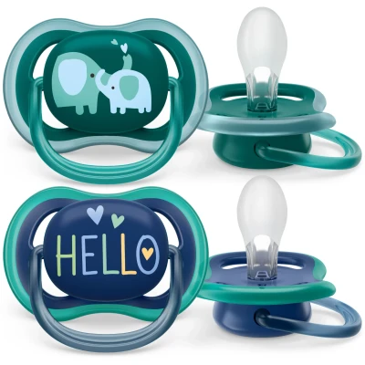 Abbildung von Philips Avent Ultra Air Deco Schnuller 2er Pack 18+m, Lila/Pink