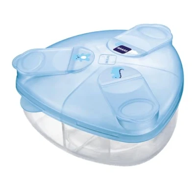 Abbildung von MAM Milk Formula Dispenser, Powder Dispenser Pot Stores 40 g Per Serving, Storage Holds Three Servings, Baby Box, Blue, (Designs May Vary)