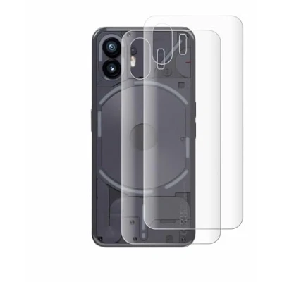Abbildung von BROTECT 2 Stück Full Cover Schutzfolie für Nothing Phone (2) (Rückseite) Screen Displayschutz Folie [3D Curved, Kristall Klar]