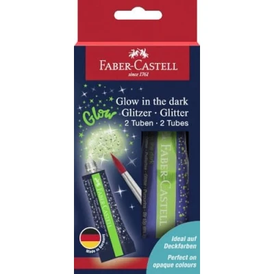 Abbildung von FABER CASTELL Glitzer Glow in the dark Bastelkleber 2 x 12,0 g