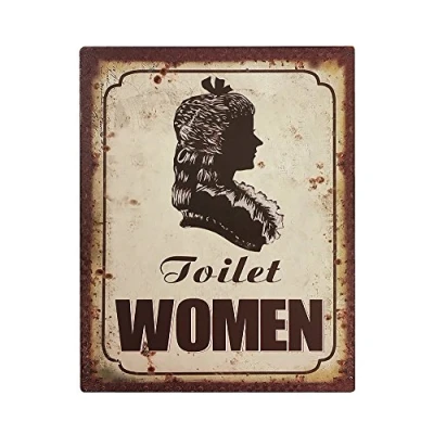 Abbildung von zeitzone Blechschild Women Toilettenschild Barock Damentoilette Nostalgie 25x20cm