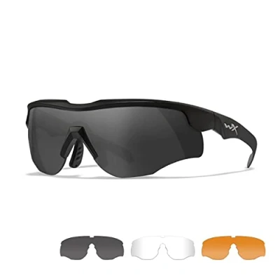 Abbildung von Wiley X │ WX Rogue Comm Sonnenbrille Herren Schutzbrille Taktische Militärische MTB Brille Laufbrille Radfahren Fahrt Wandern Fischen Outdoor Aktivitäten Jagd Airsoft
