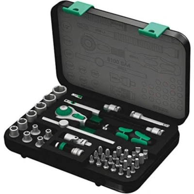 Abbildung von Wera 8100 SA 4 Zyklop Speed Knarrensatz, 1/4 Zoll Antrieb, zöllig, 41 teilig, 05003535001