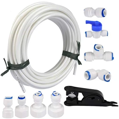 Abbildung von FOCCTS 15m Wasserzulaufleitung Universal Anschluss Set für Kühlschrank Side by Side. Kühlschrankschlauch, Wasserschlauch Schlauchverbinder(1/4&quot;,1/2&quot;,3/4&quot;)