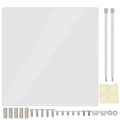 Abbildung von Motherboard Acrylrahmen, Computer Transparent DIY Halterung Set, Open Frame Acryl Overlock Computergehäuse Base Stand für ITX