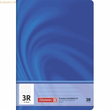 Abbildung von BRUNNEN Schulheft A5 Vivendi Lineatur 3R, mit Rand,16Blatt