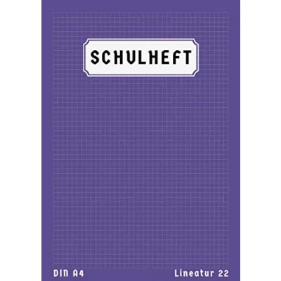 Abbildung von Schulheft A4 Lineatur 22: Matheheft Din 22 50 Blatt Schreibheft Kariert Ohne Rand Mathe Homeschooling und Schulanfang Heft Lila