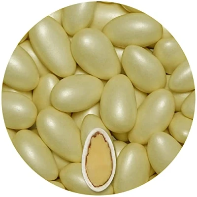 Abbildung von EinsSein® 500g Taufmandeln Die Perle _ creme schimmernd Gastgeschenke Taufe Weihe Dragees Zuckermandeln Schokomandeln Bonboniere Bonbons Schokotafeln Junge Mädchen herz groß spruch Kommunion Dragee