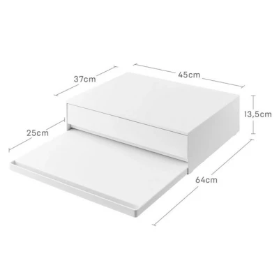 Abbildung von Yamazaki Küchenregal &quot;Tower&quot; Ausziehtablett und Schublade für die Arbeitsplatte 45x13x37cm, platzsparend, mehr Stauraum in der kleinen Küche