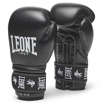 Abbildung von LEONE 1947 Unisex Erwachsene Embajador Boxhandschuhe, Schwarz, 283,5 g