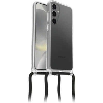 Abbildung von OtterBox React Necklace Hülle für Samsung Galaxy S24+, Schützende mit verstellbarer und abnehmbarer Handykette, Getestet nach Militärstandard, Transparent, Keine Einzelhandelsverpackung