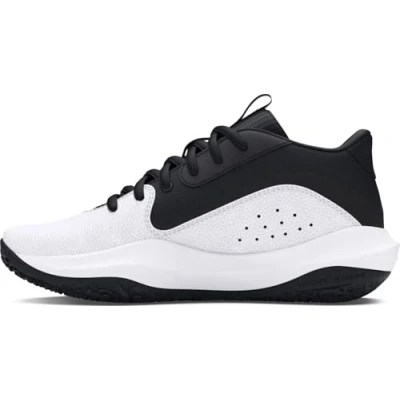 Abbildung von Under Armour Court Performance Lockdown Basketballschuh für Kinder, Größe: 35.5, White Schuhe