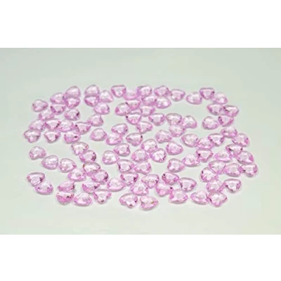 Abbildung von Creativery 100 Dekosteine Herzen 1,2 cm (rosa 148) // Streudeko Tischdeko Kunststoffherzen Steine PVC Acryl 12mm