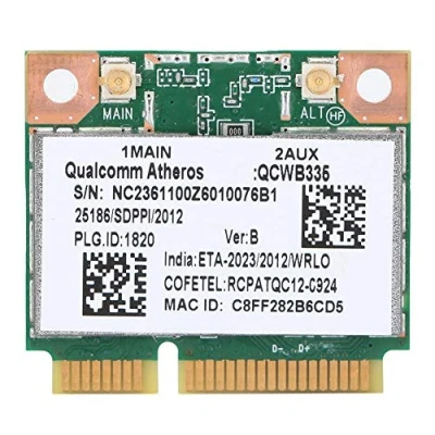 Abbildung von Netzwerkkarte, für Qualcomm Atheros AR9565 QCWB335 150M PCI E Bluetooth Netzwerkkarte Universal, 2,4 G HP/Dell/usw.