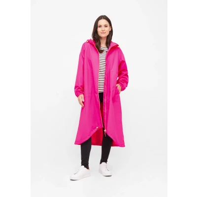 Abbildung von Derbe Regenjacke / wasserabweisende Jacke, Damen, Größe: 34, Pink glo