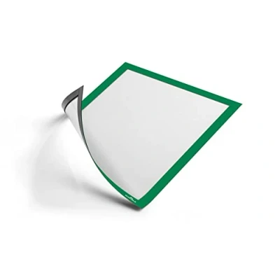 Abbildung von Durable Info Rahmen Duraframe Magnetic (A4, Magnetrahmen für metallische Oberflächen) 5 Stück, grün, 486905