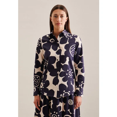 Abbildung von Seidensticker Schwarze ROSE Hemdbluse, Damen, Größe: 38, Dark blue
