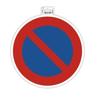 Abbildung von Exacompta 67011E Parkverbot Klebeschild Ø30cm Rot Blau aus UV beständigem PVC Hinweisschild Schilder Warnhinweis Sticker Aufkleber Türschild