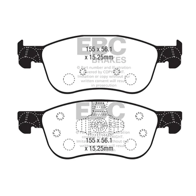 Abbildung von EBC Brakes DP42353R Bremsbelagsatz Vorderachse FORD: FIESTA 6, 7, 6 Van