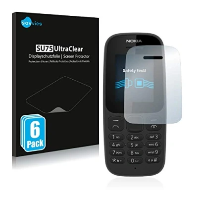 Abbildung von Savvies 6 Stück Schutzfolie für Nokia 105 2017 Displayschutz Folie Ultra Transparent