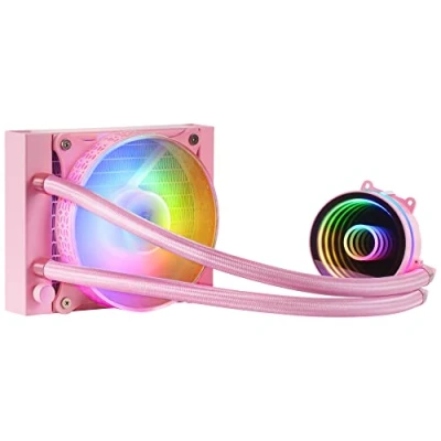 Abbildung von MarsGaming ML ONE120 Rosa, CPU Wasserkühlung, TDP 200W, Infinity Mirror, FRGB Silent Lüfter, Universal Multisocket