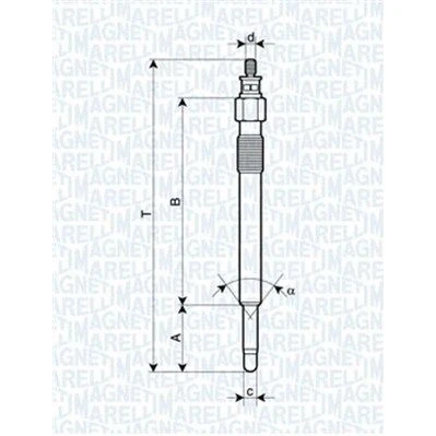 Abbildung von MAGNETI MARELLI 062900020304 Glühkerze 11,5V 10A M10X1 LAND ROVER: Defender SUV, Pickup