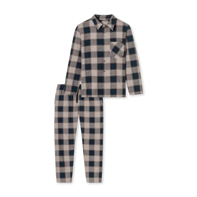 Abbildung von Schiesser SET Pyjama, Herren, Größe: 54, Beige blau