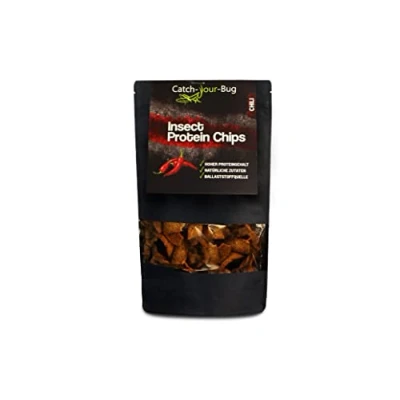Abbildung von Essbare Insektenchips Chili 24% Protein Insekten zum Essen von Catch Your Bug, 70 g (Chili)