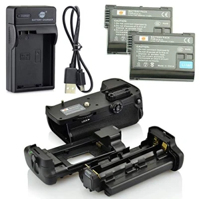 Abbildung von DSTE MB D11 Batteriegriff + 2X EN EL15 Batterie USB Ladegerät Kompatibel für Nikon D7000