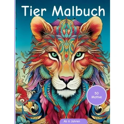 Abbildung von Tier Malbuch für Kinder ab 6 Jahre: Tiere zum Ausmalen: 50 Motive Kreativwerden Perfektes Geschenk kleine Tierliebhaber (Ausmalabenteuer)