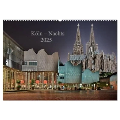 Abbildung von Köln Nachts 2025 (Wandkalender DIN A2 quer), CALVENDO Monatskalender