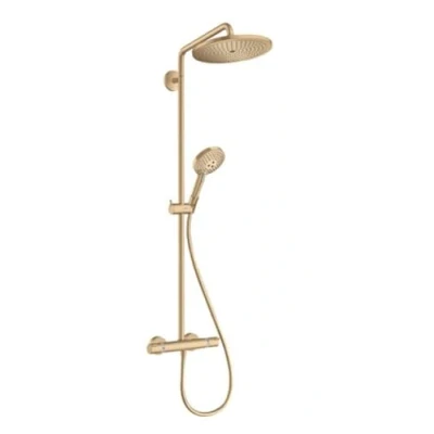 Abbildung von hansgrohe Duschsystem Croma Select S Showerpipe 280 Regendusche (Duschkopf, Duschstange, Thermostat, Schlauch, 3 Strahlarten) Brushed Bronze