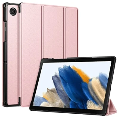 Abbildung von Fintie Hülle für Samsung Galaxy Tab A8 10.5 2021 Ultra Schlank Kunstleder Schutzhülle Cover mit Auto Schlaf/Wach Funktion Zoll SM X200/X205/X207 Tablet, Roségold
