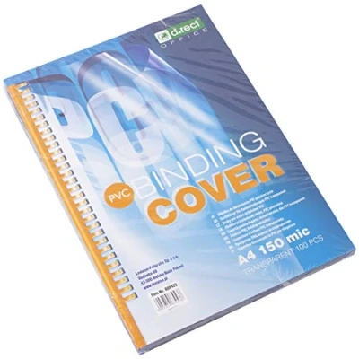 Abbildung von D.RECT PVC Deckblätter, A4, 150 Mikron, transparent, 100er Pack
