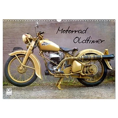 Abbildung von Motorrad Oldtimer (Wandkalender 2025 DIN A3 quer), CALVENDO Monatskalender