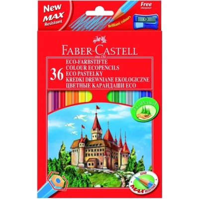 Abbildung von Faber Castell Farbstifte Castle 36er Etui mit Spitzer farbig sortiert