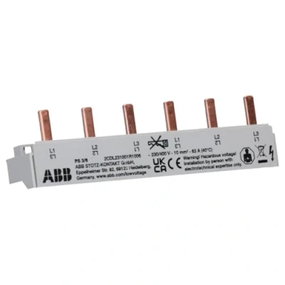 Abbildung von ABB PS3/6 Phasenschiene 3 phasig 2x6P 10 mm² 2CDL231001R1006