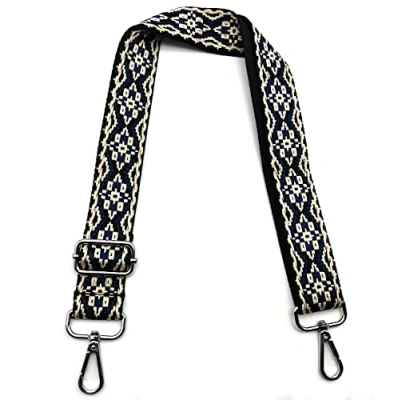 Abbildung von Taschengurte zum Wechseln, Verstellbarer Schulterriemen für Taschen, Dunkel Blau Schultergurt Tasche mit Silber Karabiner, Umhängegurt Taschengurt Breit 3.8cm Damen Taschen DIY, #4