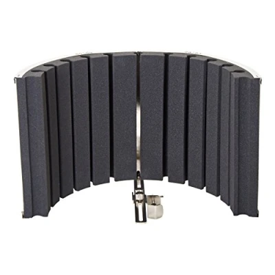 Abbildung von Fame Audio Mic Reflexion Screen MK II, Professioneller Reflexionsfilter, Schwarz, Optimiertes Akustikdesign, 46x30x25mm, Ideal für Mikrofonaufnahmen, Tonstudios, Homerecording
