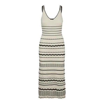 Abbildung von Vero Moda Vmminou Langes Etuikleid, Damen, Größe: Medium, Birch