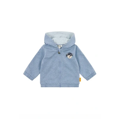 Abbildung von Steiff Sharky Sweatjacke für Kinder, Größe: 74, Bijou blue