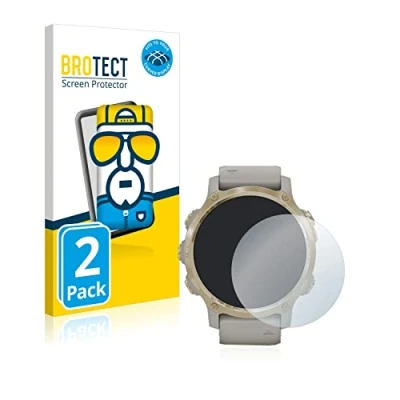 Abbildung von BROTECT 2 Stück Full Cover Schutzfolie für Garmin Descent MK2s Screen Displayschutz Folie [3D Curved, Anti Fingerprint, Kristall Klar]