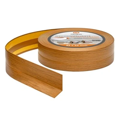 Abbildung von Quest Weichsockelleiste Selbstklebend, PVC Sockelleiste, Abschlussleiste 32 mm x 23 Flexible Knickleiste für Innenbereich, Wand, Boden Dicht, Dekorativ 20 Meter, Rustikale Eiche