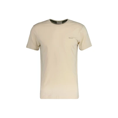 Abbildung von GANT Contrast LOGO Tshirt basic, Herren, Größe: Medium, Silky beige