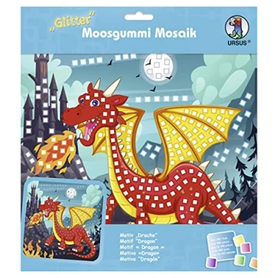 Abbildung von Ludwig Bähr Moosgummi Mosaik Glitter Drache