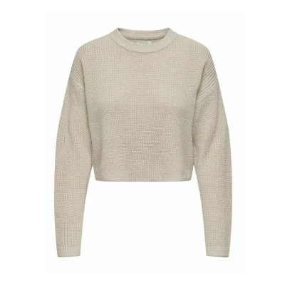 Abbildung von ONLY Malavi L/S Cropped NOOS Strickpullover, Damen, Größe: XL, Pumice stone