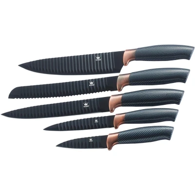 Abbildung von KING Messer Set &quot;Carbon Design&quot;, (Set, 5 tlg.), Wellenschliff